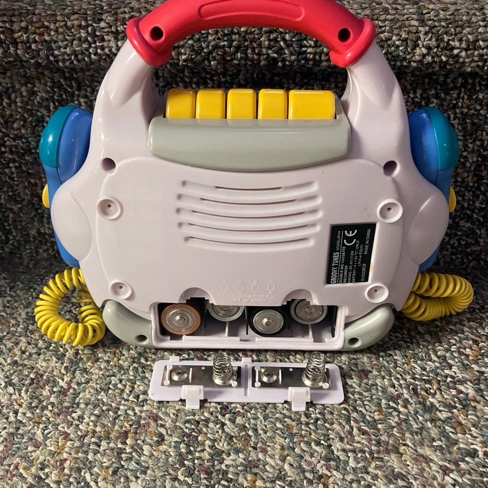 Vintage groovy tunes double mic cassette recorder player sing a long works great - Picture 5 of 5